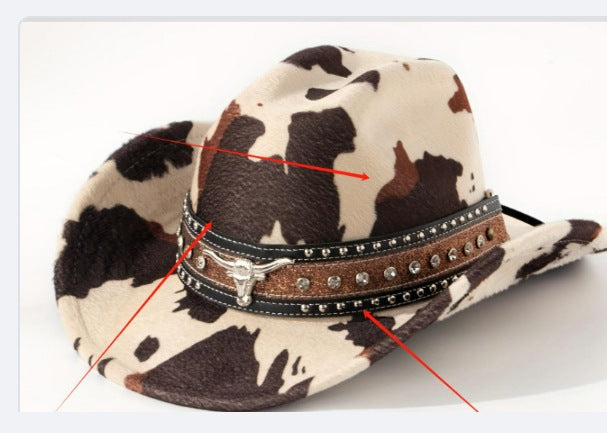 Men's Curved Edge Western Cowboy Hat