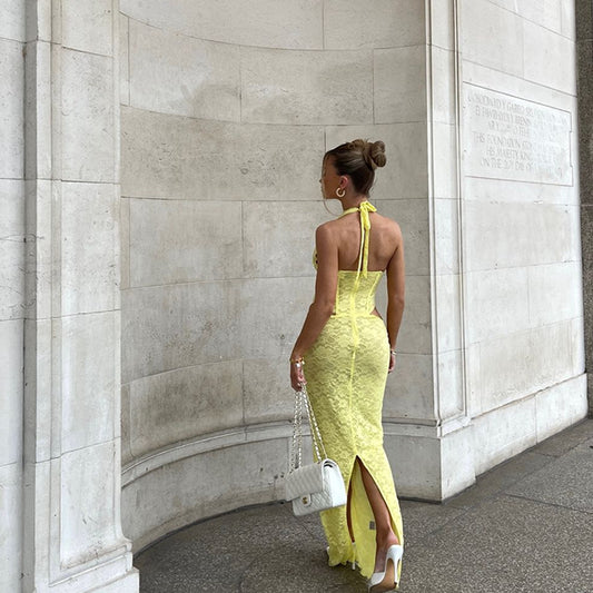 Pure Desire Halter Backless Dress