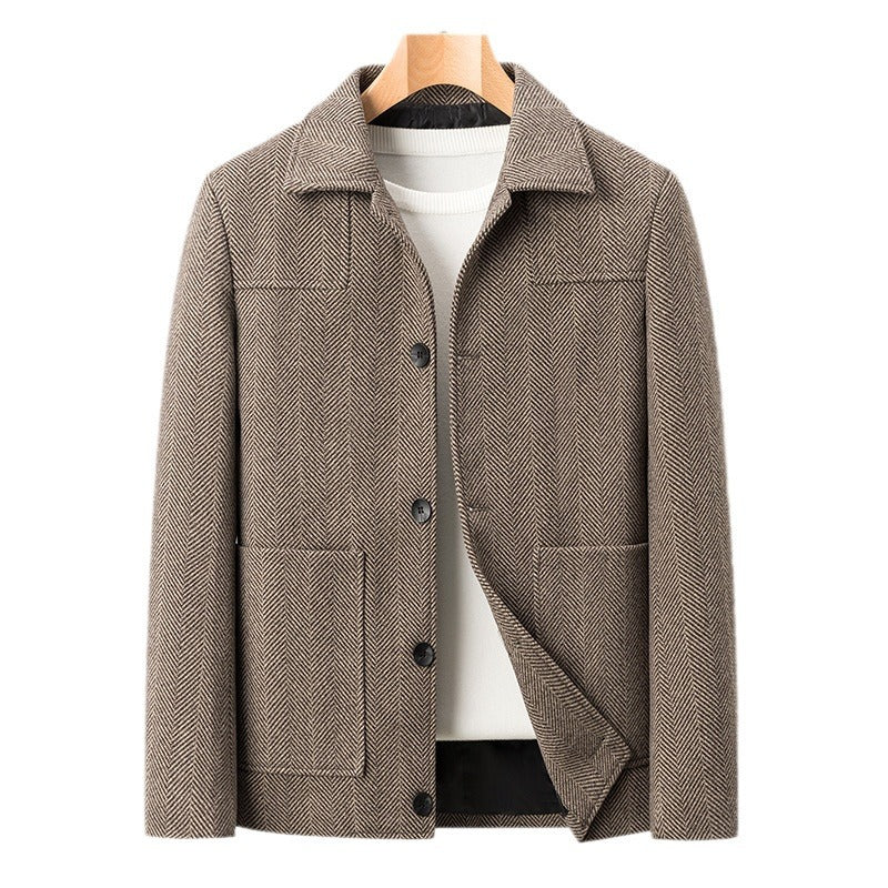 Men's Slim Lapel Wool Jacket