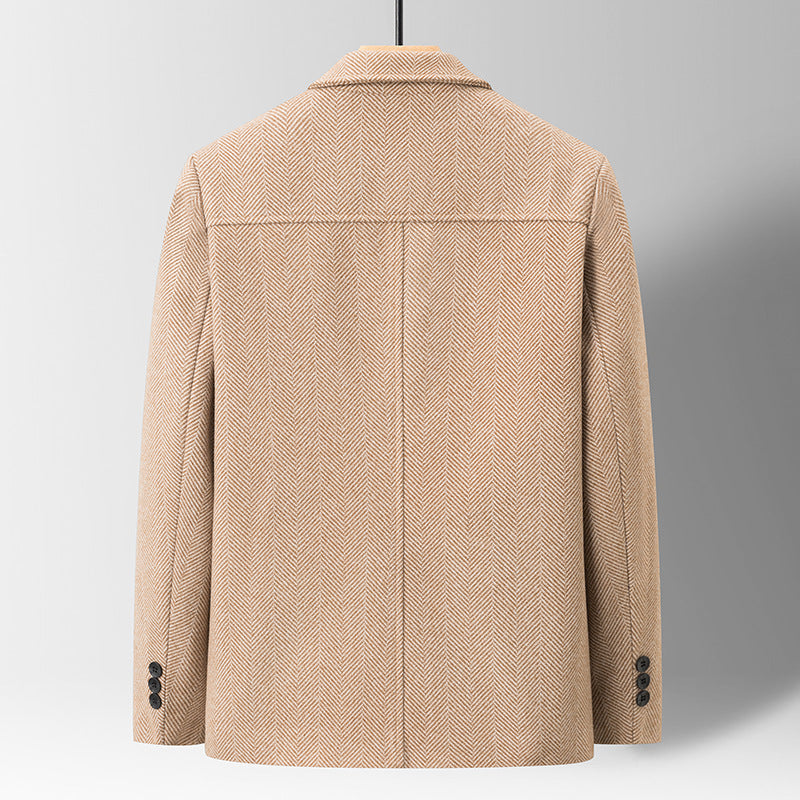 Men's Slim Lapel Wool Jacket