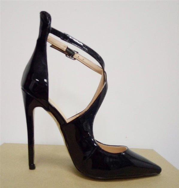 Women's Shoes Cross Strap Stiletto Heel
