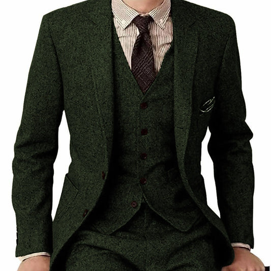 Men's Three-piece Wool Suit