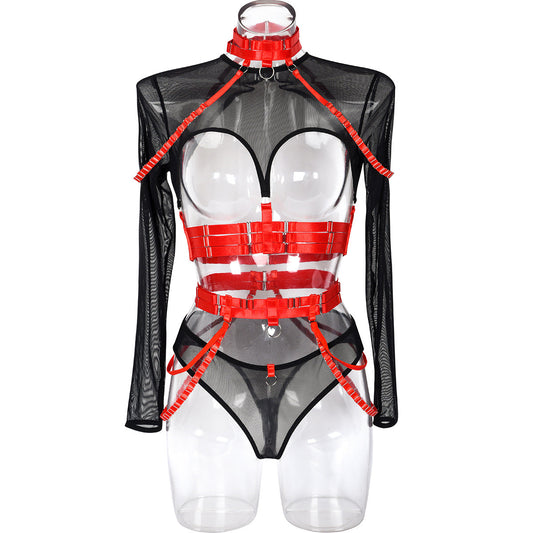 Sexy Three Piece Set at Complex Strap Halter Waist Seal Nightclub Sexy Underwear