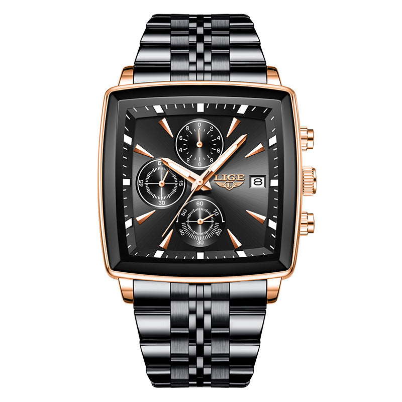 Men's Large Dial Square Watch