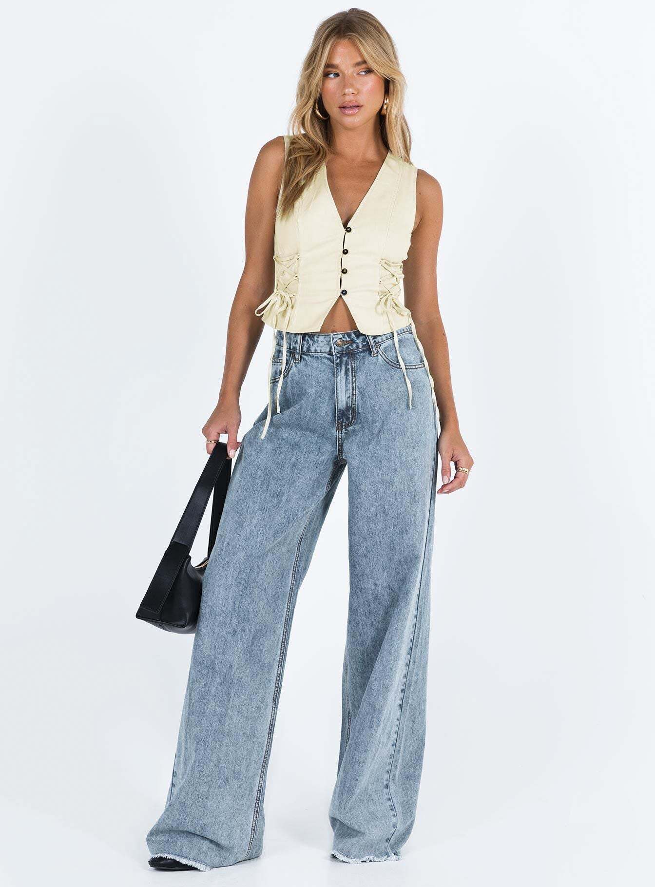 Leisure Wide Leg Denim