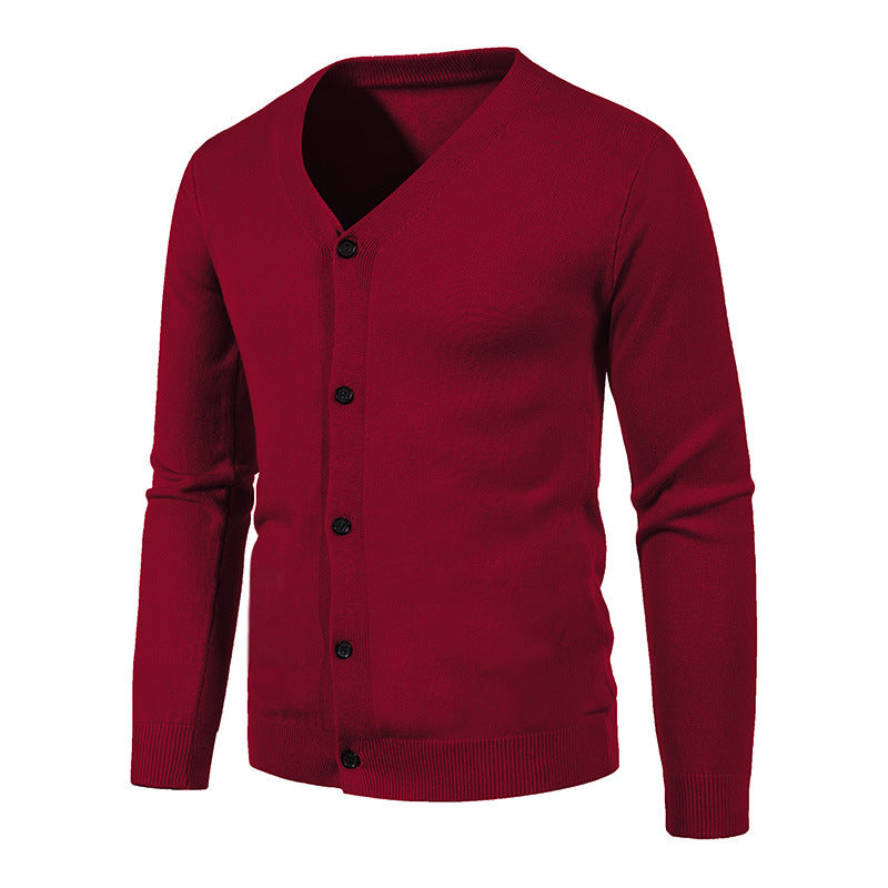Men's V-neck Knitwear Cardigan Sweater