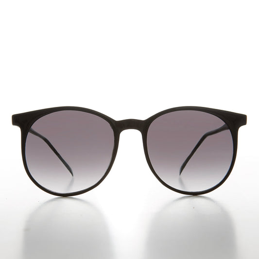 90s Round Black Schoolboy Unisex Sunglasses - Palmer
