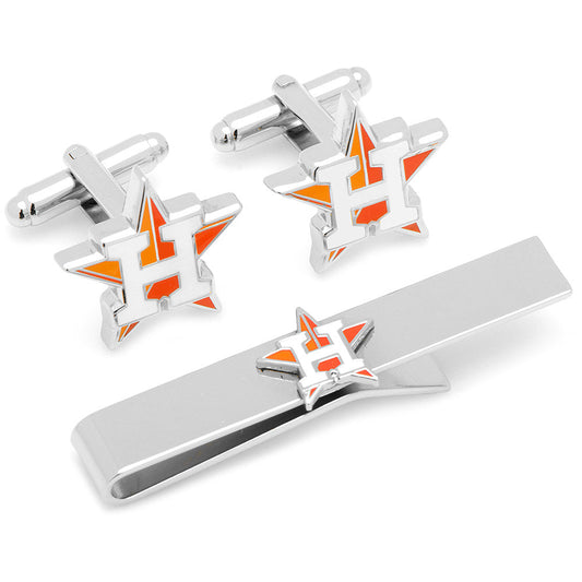 MLB Houston Astros Cufflinks and Tie Bar Gift Set