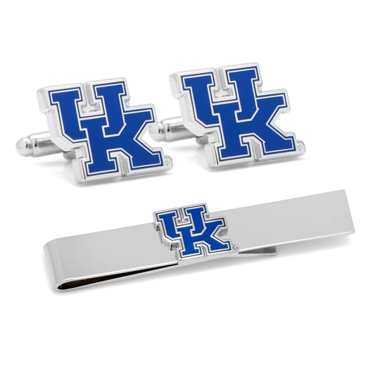 NCAA University of Kentucky Cufflinks and  Tie Bar Gift Set