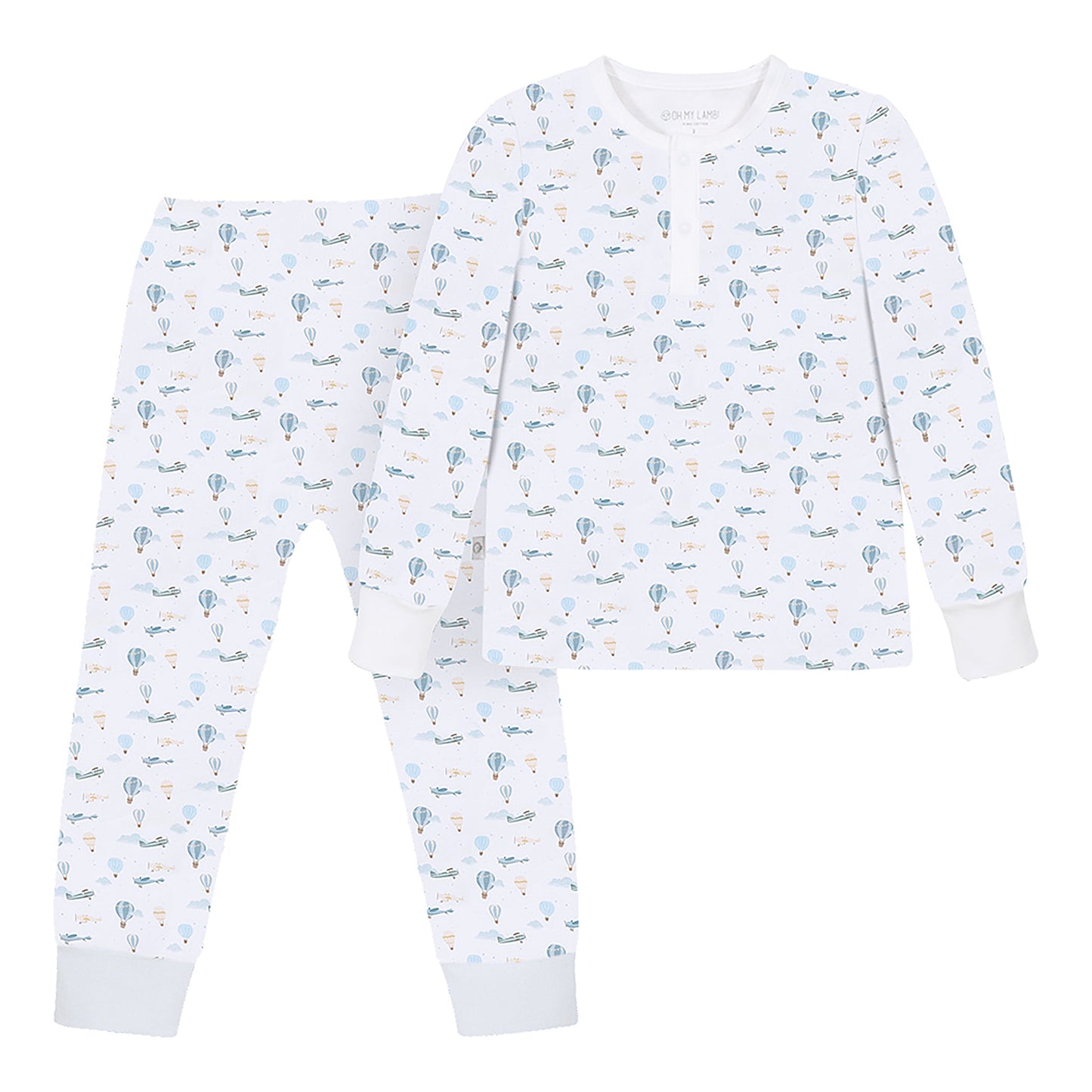 Little Airplanes Pima Long Pajama Set