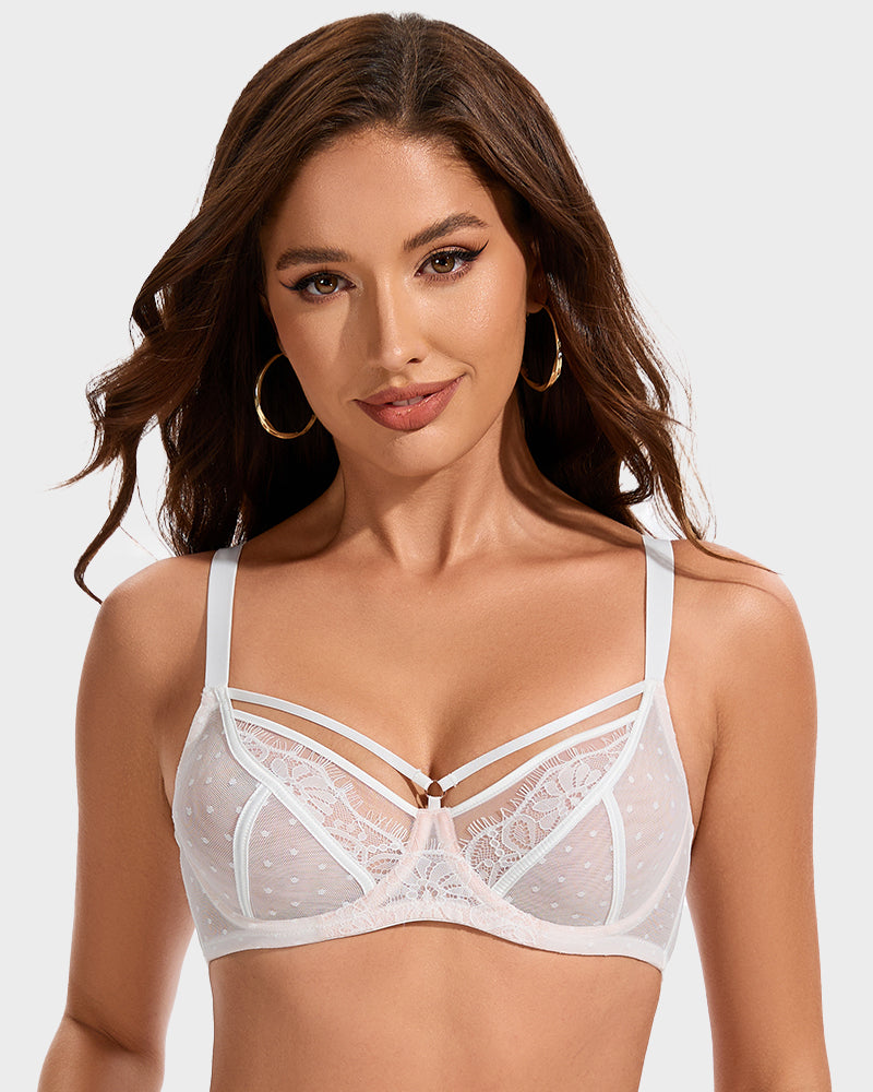 Plus Size Lace Full Coverage Minimizer Bra