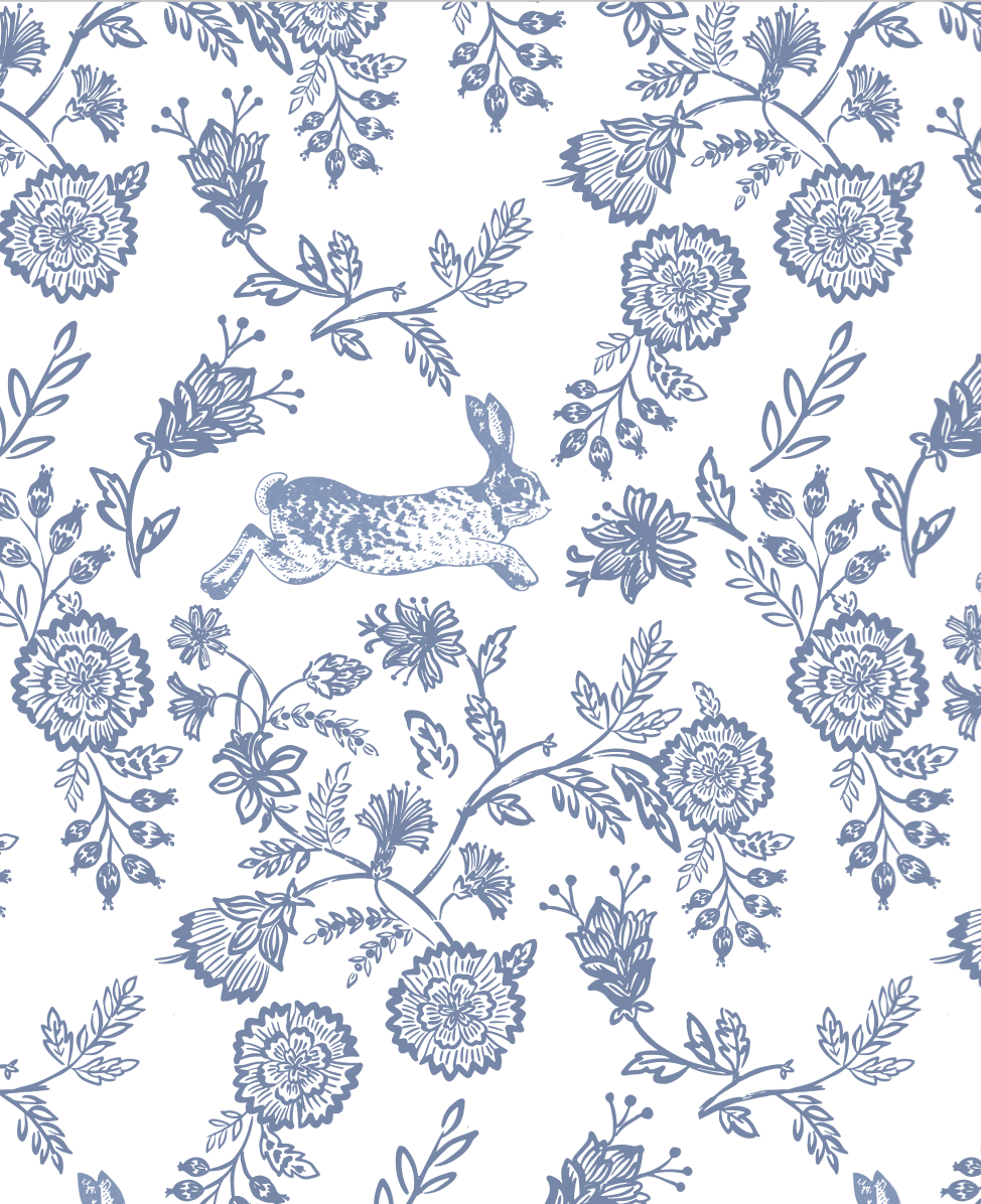 Floral Bunnies Pima Baby Pajama