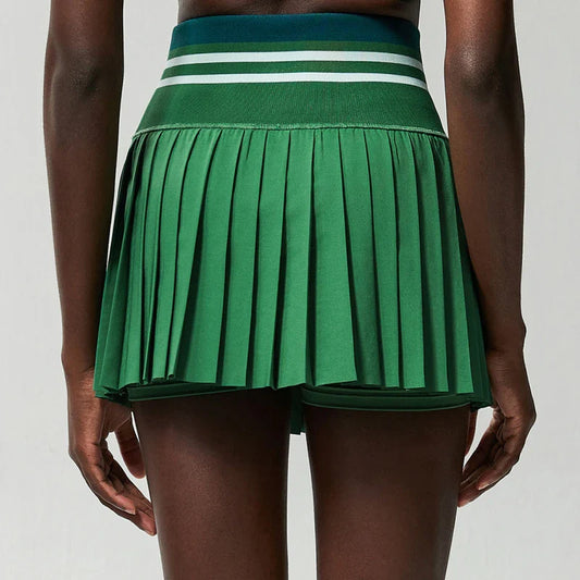 High-Waist Pleated Skort with Pockets for Active Women