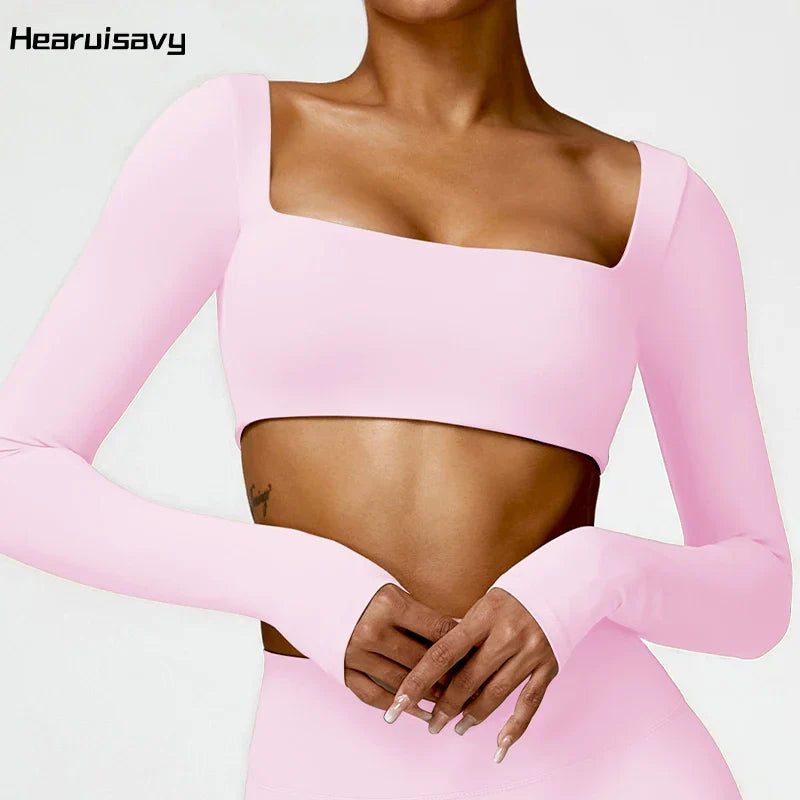 Hearuisavy Quick-Dry Yoga Crop Top