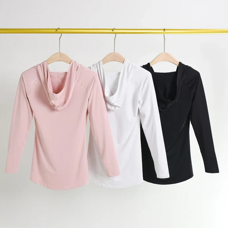 AirFlow Women's Hooded Yoga & Running Tee