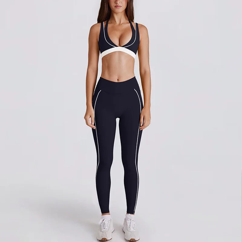 ZenFit DuoTone V-Neck Yoga Set