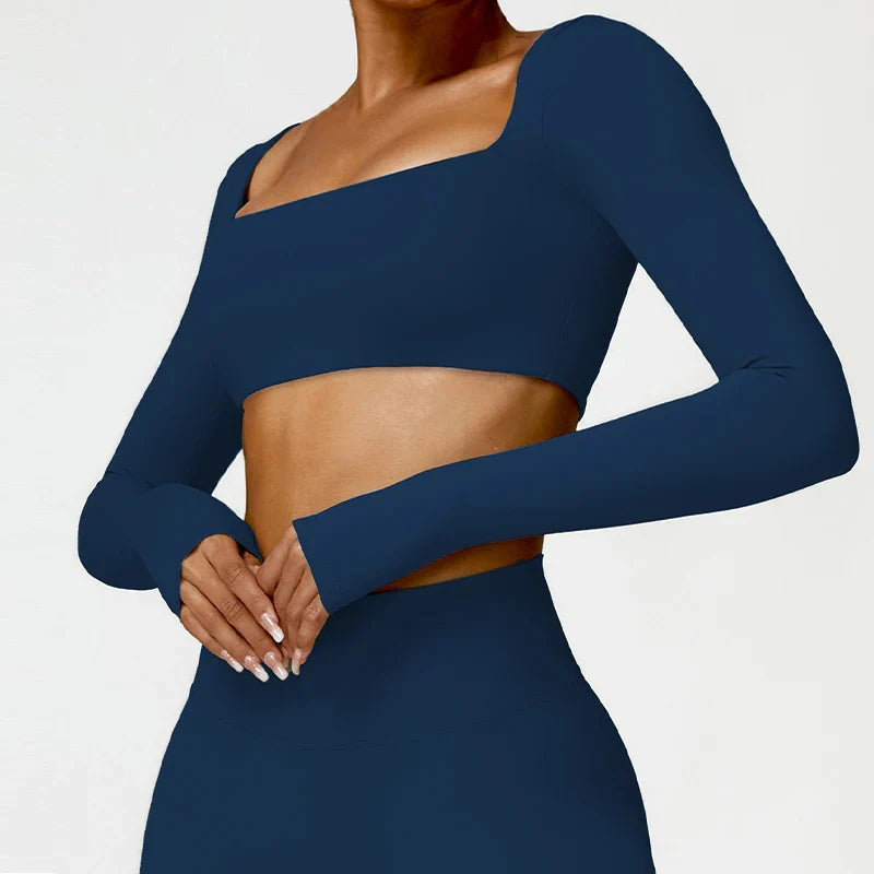 Hearuisavy Quick-Dry Yoga Crop Top