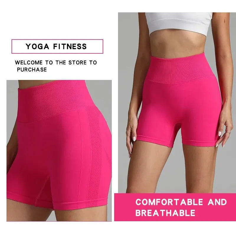 FlexiFit High-Waist Seamless Sports Shorts for Women