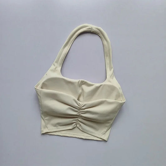 Backless Bliss: Sexy Sports Bra & Yoga Crop Top