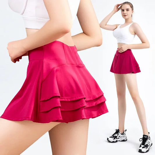 Women Golf Tennis Sports Pocket Pleated Skirt