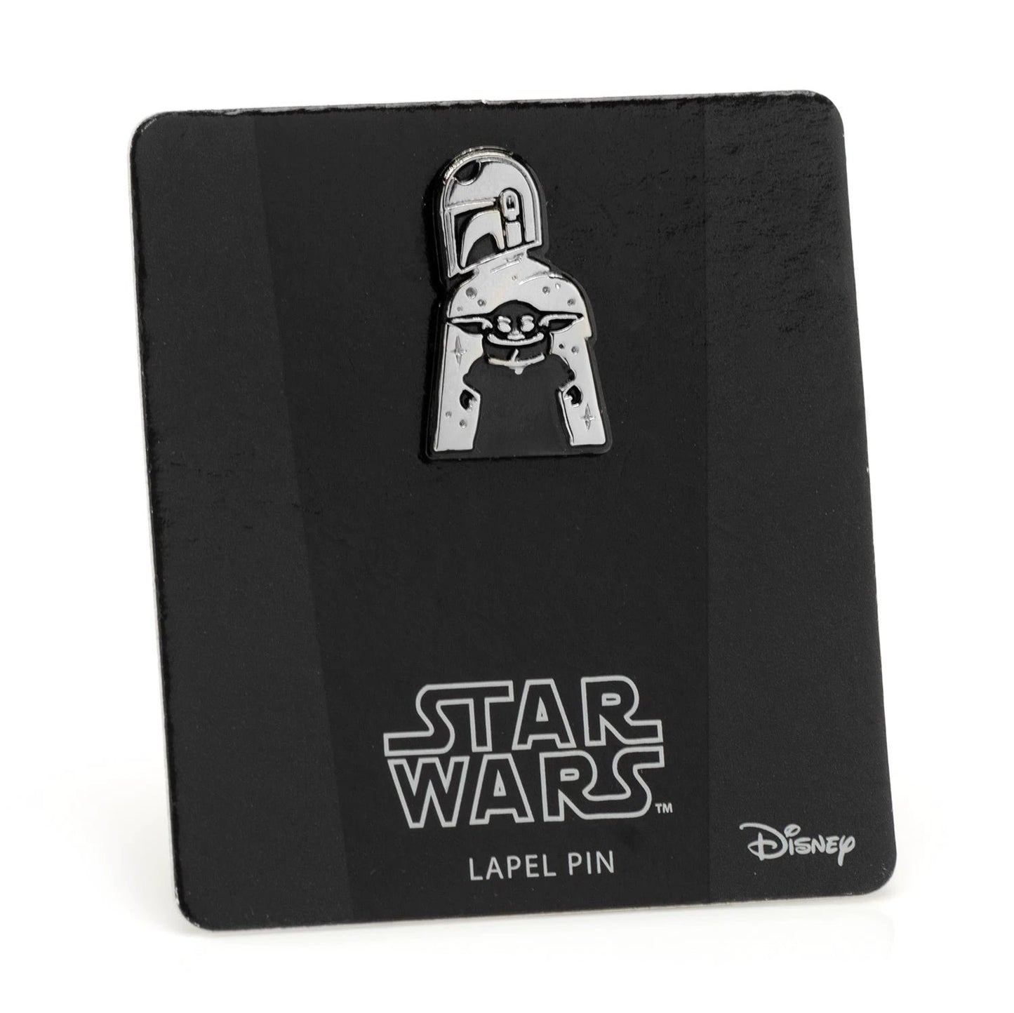Star Wars Mandalorian and Grogu Navy Paisley Tie, Grogu Tie Bar, and Lapel Pin Gift Set by Cufflinks.com