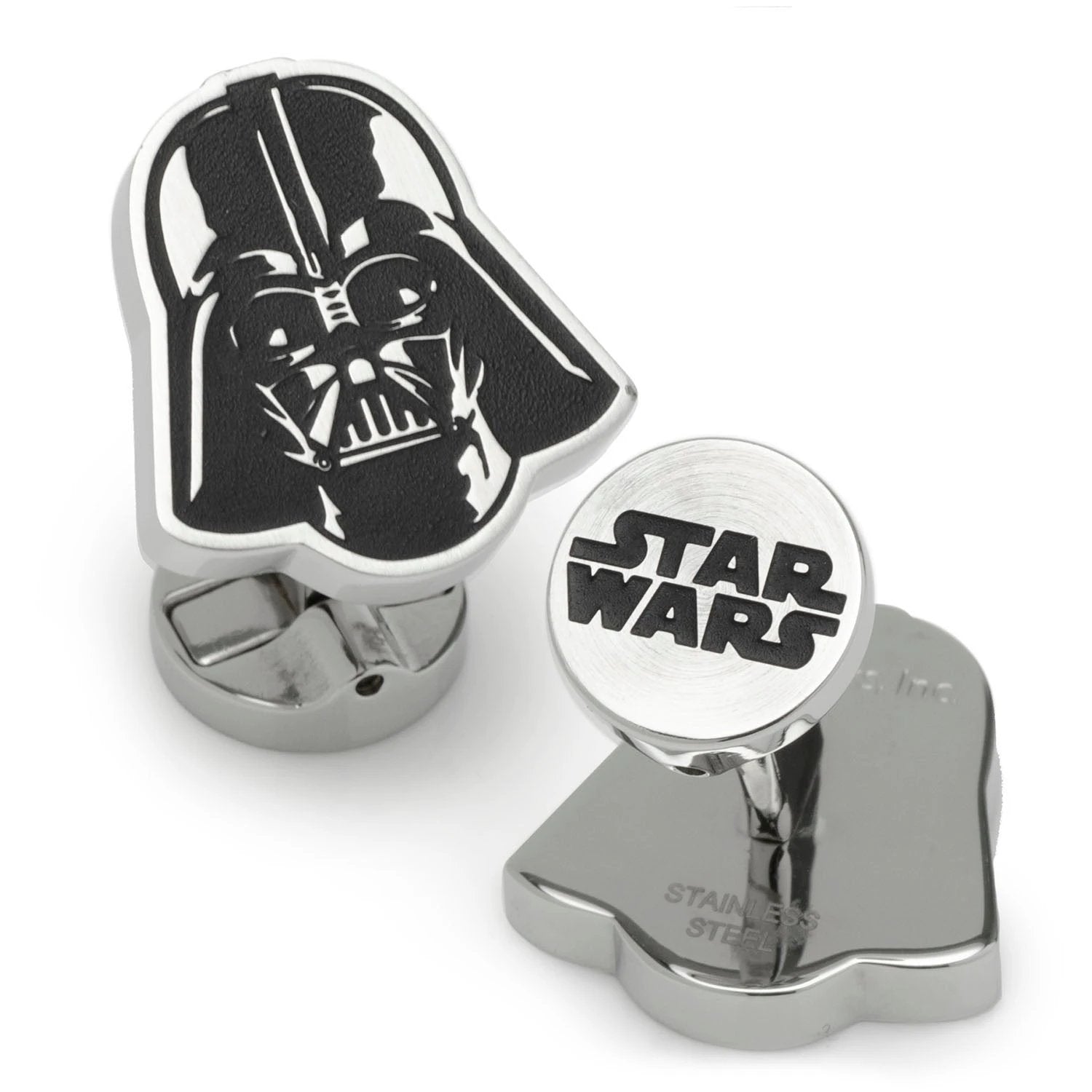 Star Wars Darth Vader Stainless Steel Printed Cufflinks with Empire and Rebel Crest Dog Tags Gift Set by Cufflinks.com