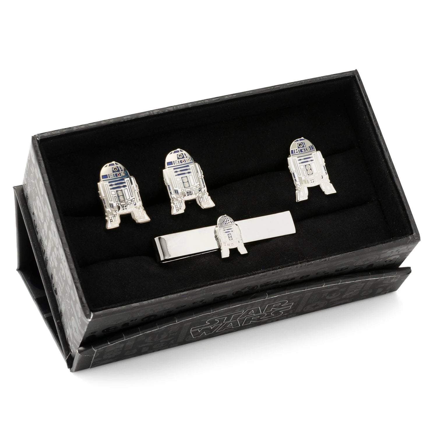 Star Wars R2-D2 Cufflinks, Lapel Pin, and Tie Bar 3-Piece Gift Set by Cufflinks.com