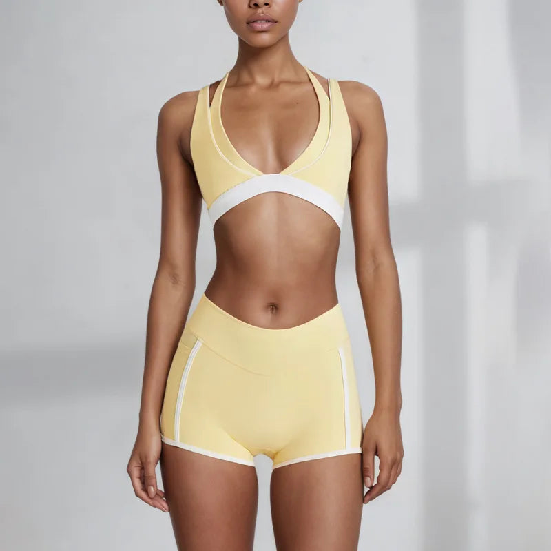 ZenFit DuoTone V-Neck Yoga Set