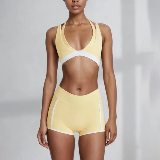 ZenFit DuoTone V-Neck Yoga Set