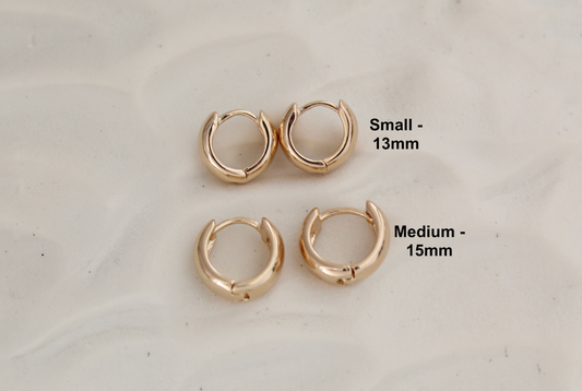 Tiny Plain Minimalistic and Simple Huggie Earrings