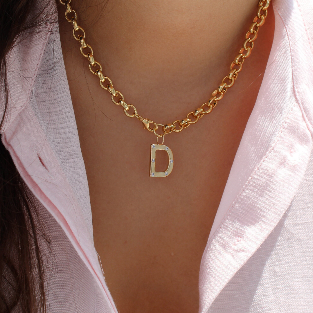Initial Rollo Necklace