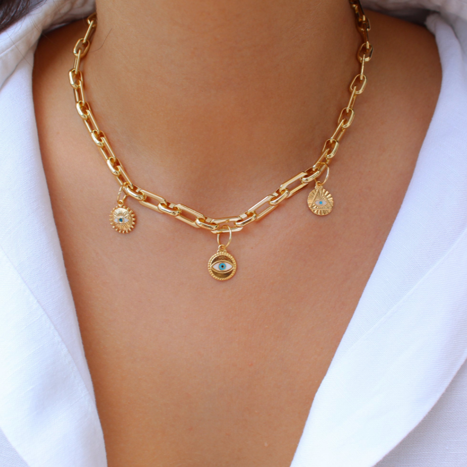 Gold Coin Medallion Necklace