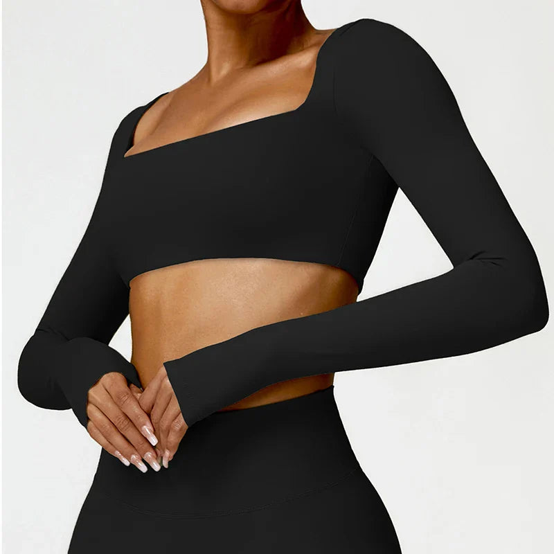 Hearuisavy Quick-Dry Yoga Crop Top