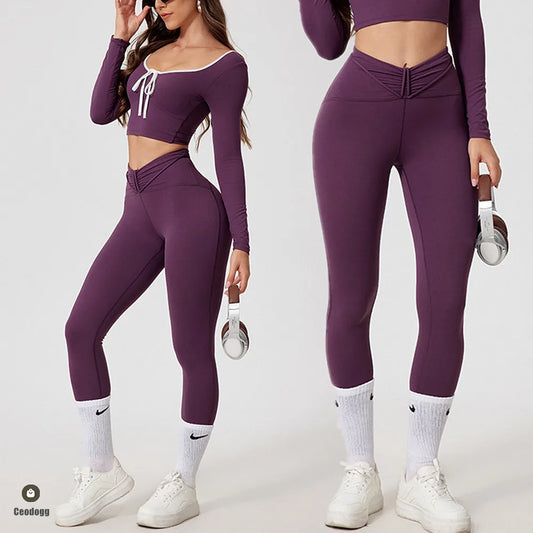 ActiveFit Women's Yoga Set: Crop Top & Leggings