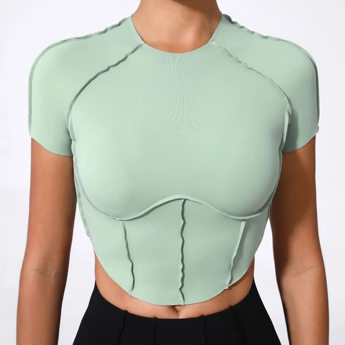 NudeFit Quick-Dry Yoga Top - Seamless Activewear