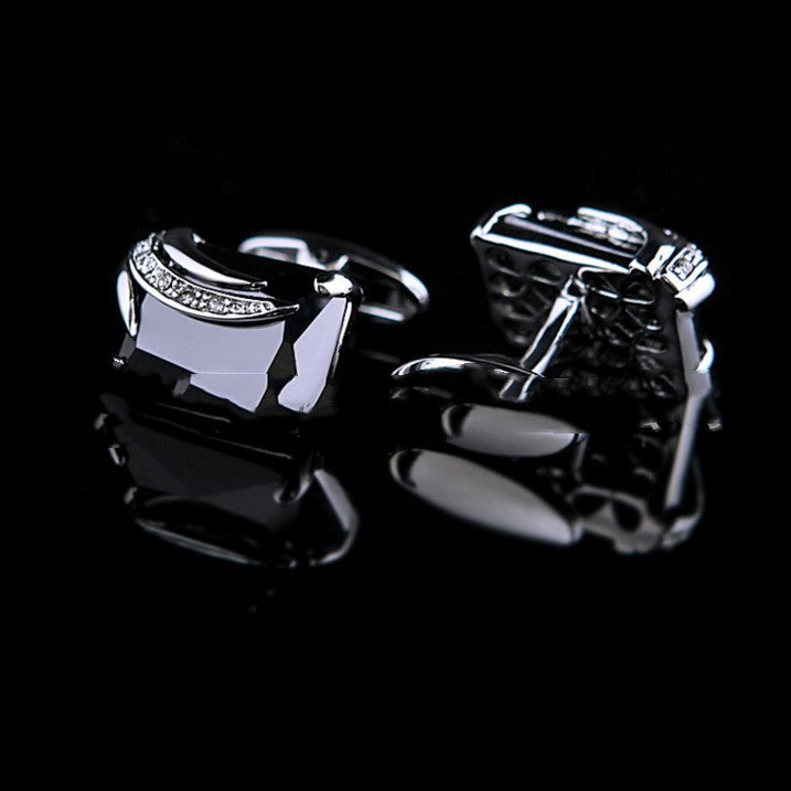 Angel Zircon Glass Crystal Cufflinks For Men
