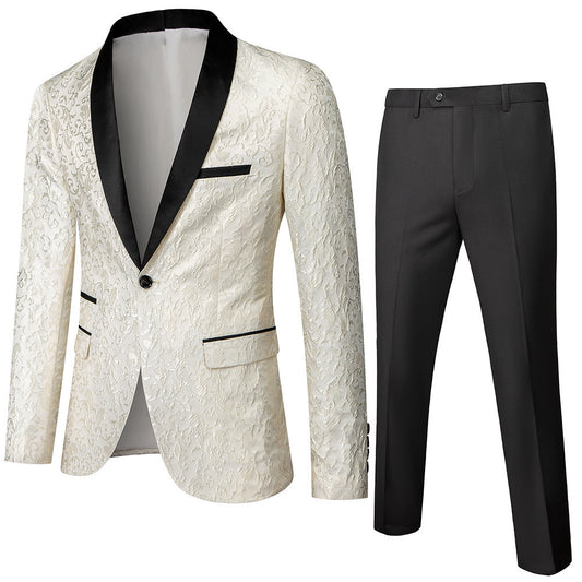 Men's Business Casual Slim Fit Two-piece Suit