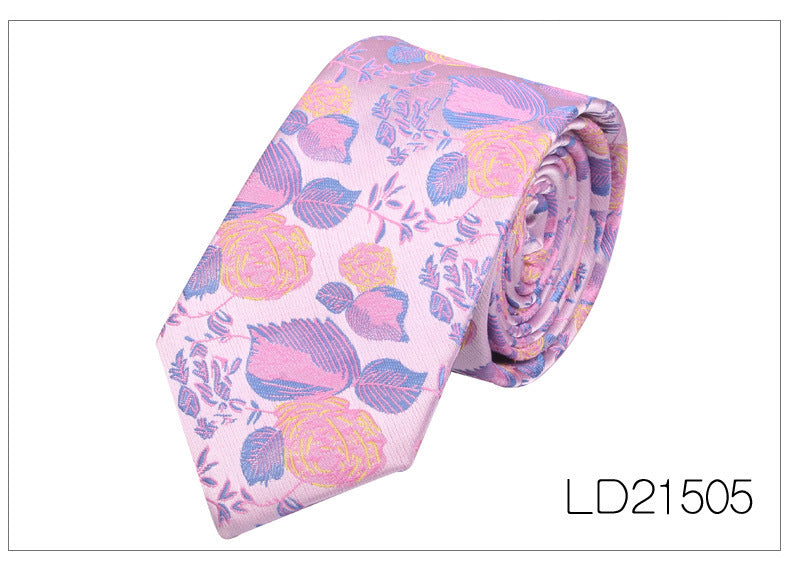 Men's Casual Fashion 6cm Flower Graffiti Tie
