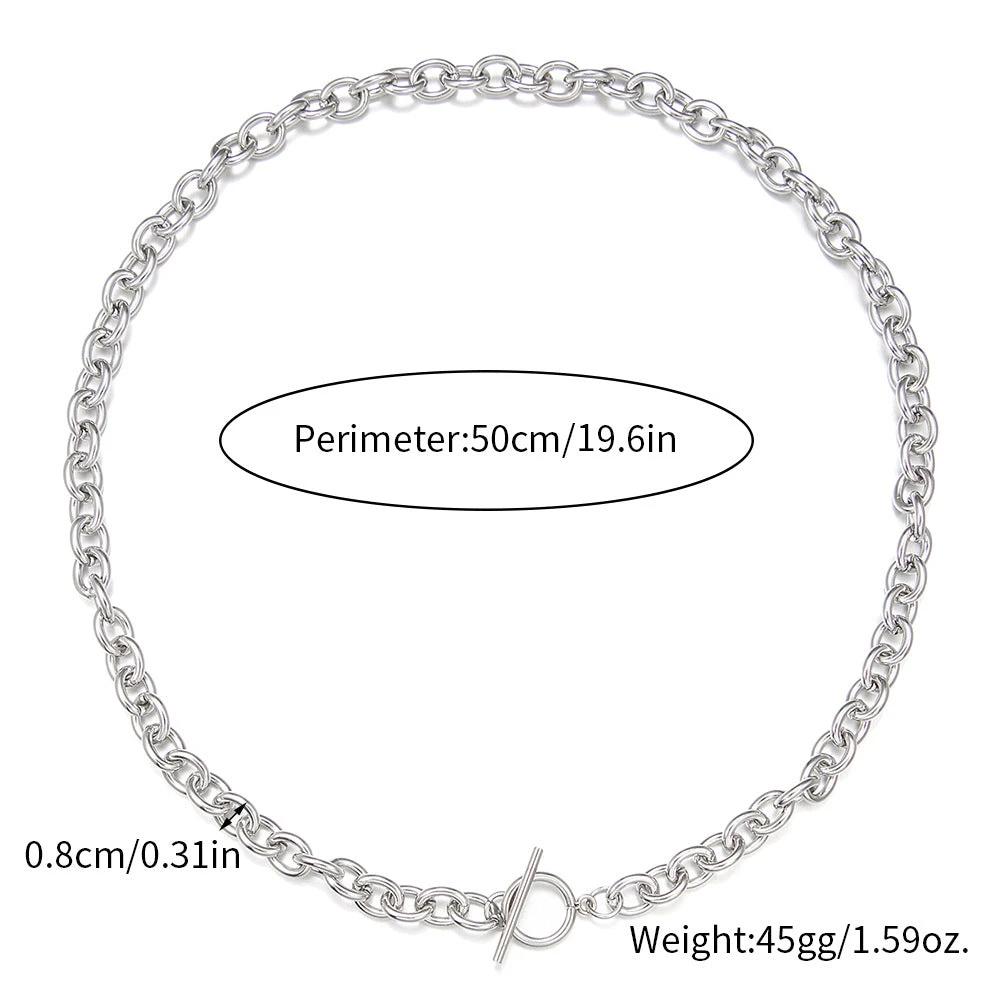 Men's Clavicle Titanium Steel Necklace by GJG Denim