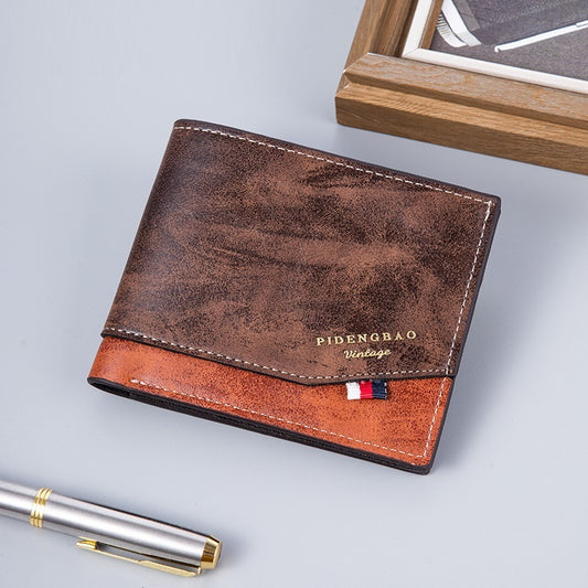 Two-fold Thin Retro Fashion Wallet For Men