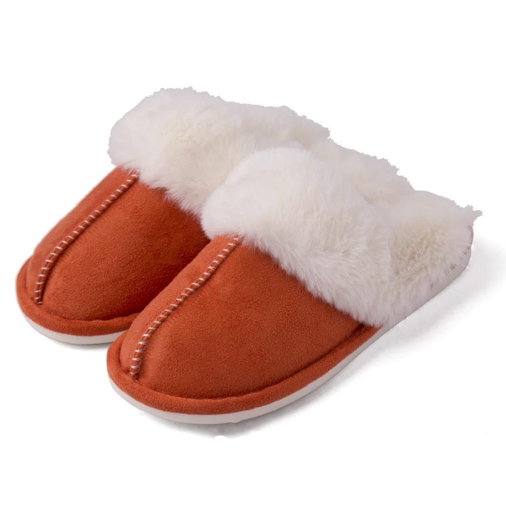 Fur Furry Slippers Women Winter Warm Plush House Shoes by GJG Denim