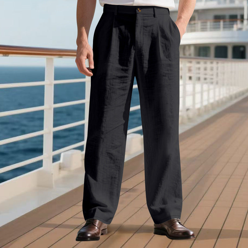 Men's Loose Straight Business Pants