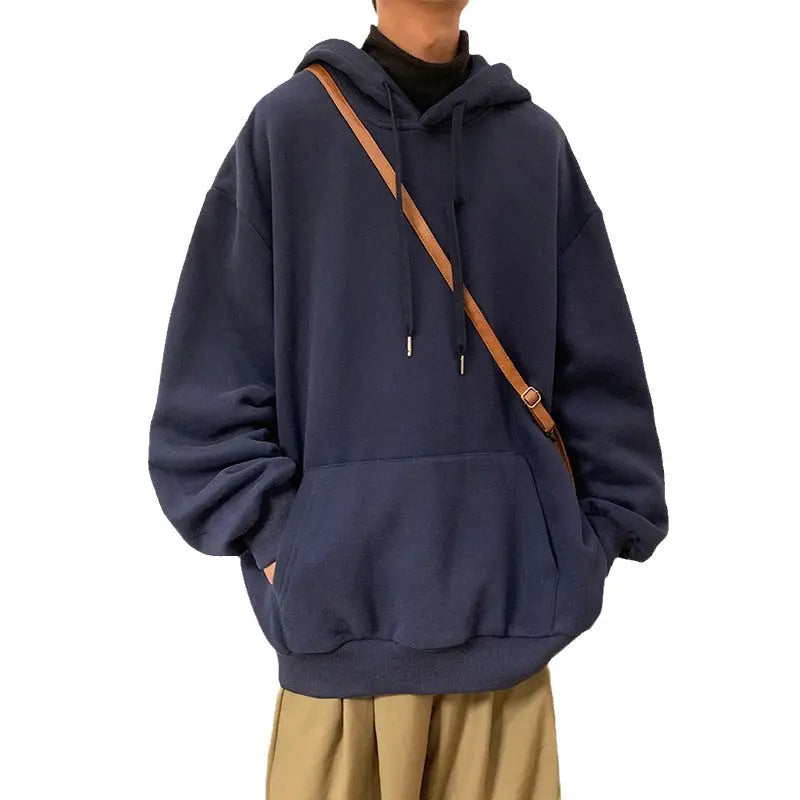 Men's Fashionable Solid Color Hooded sweatshirt by GJG Denim