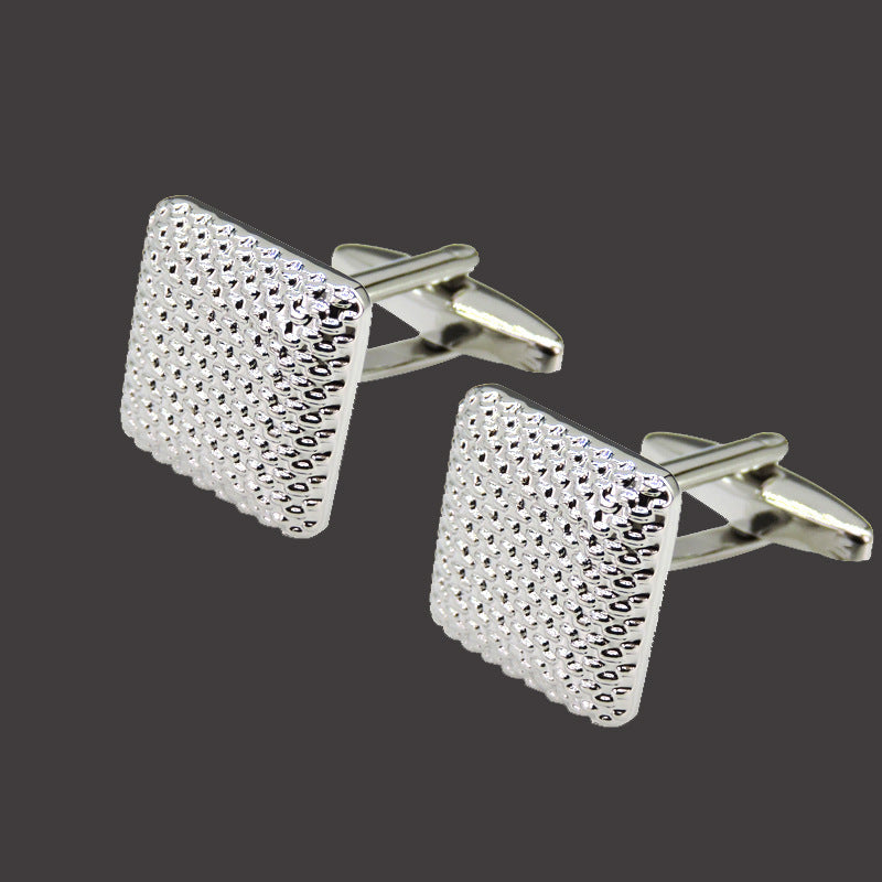 Copper Black Golden And Silver Laser Metal Cufflinks For Men