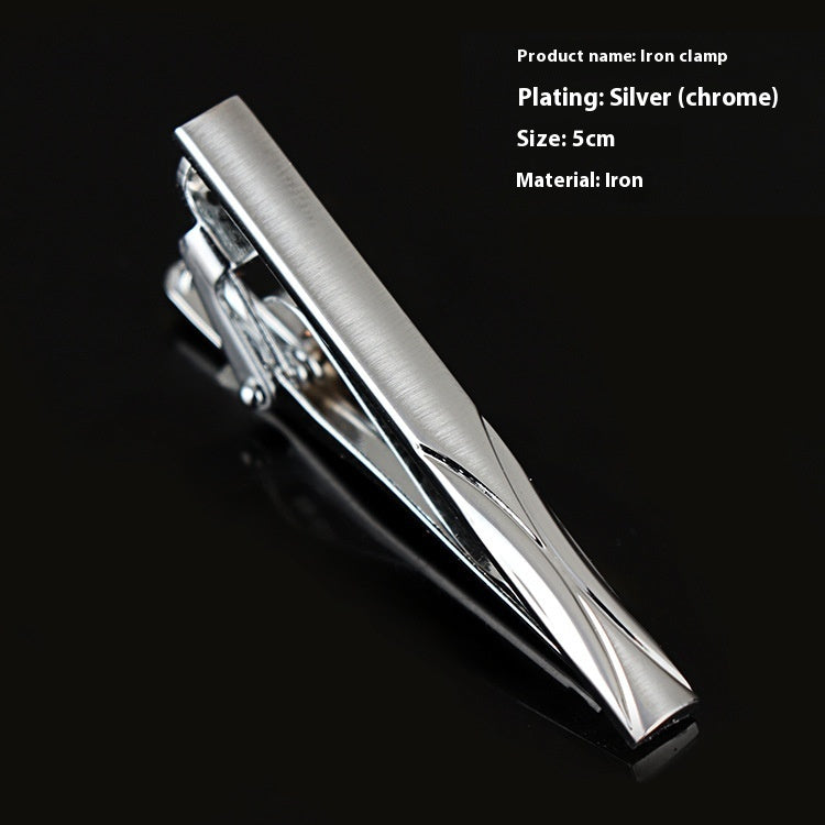 Men's Business Silver Simple Fashion Short Tie Clip