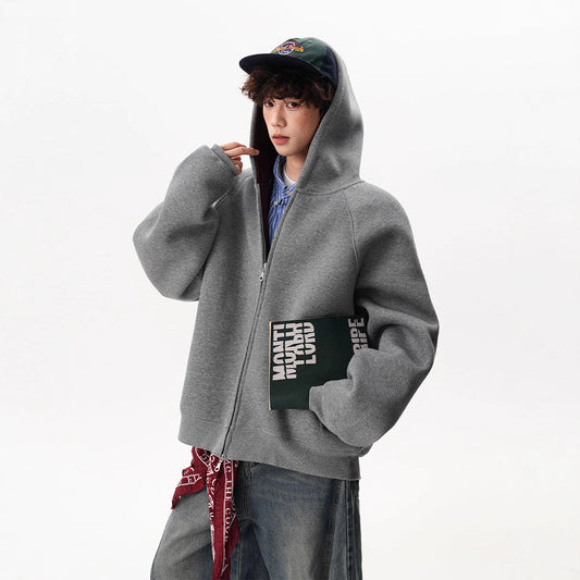 Men's Zipper Hooded Cardigan Sweater