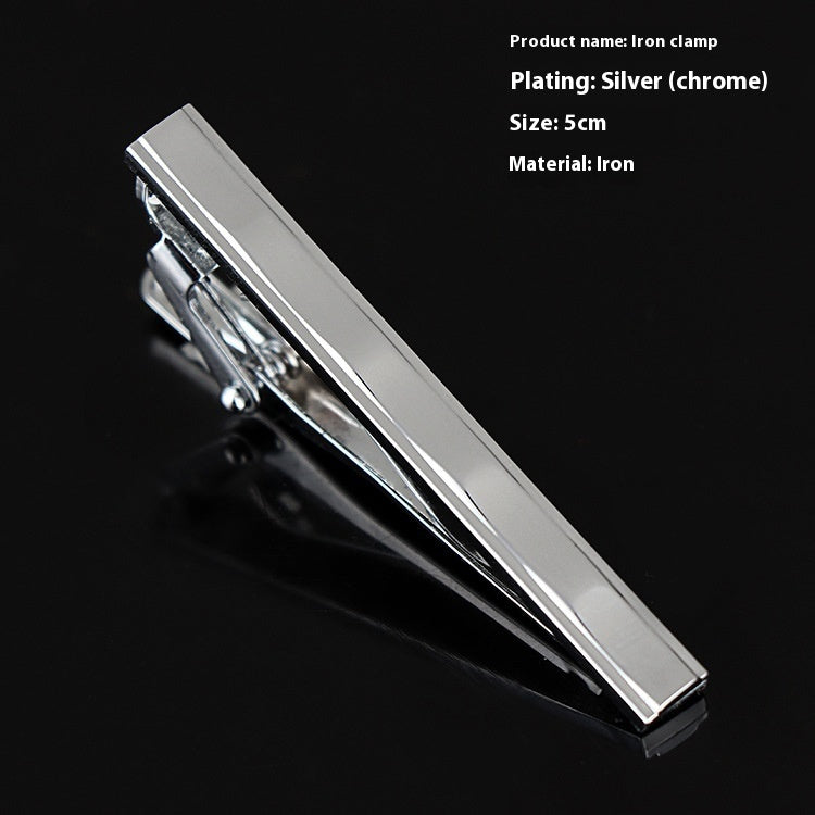 Men's Business Silver Simple Fashion Short Tie Clip