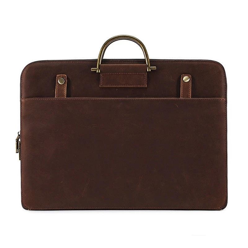 Men's Genuine Leather Computer Bag by GJG Denim