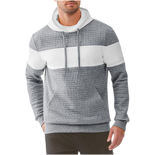 Men's Hooded Long-sleeved Sweater w/ Drawstring