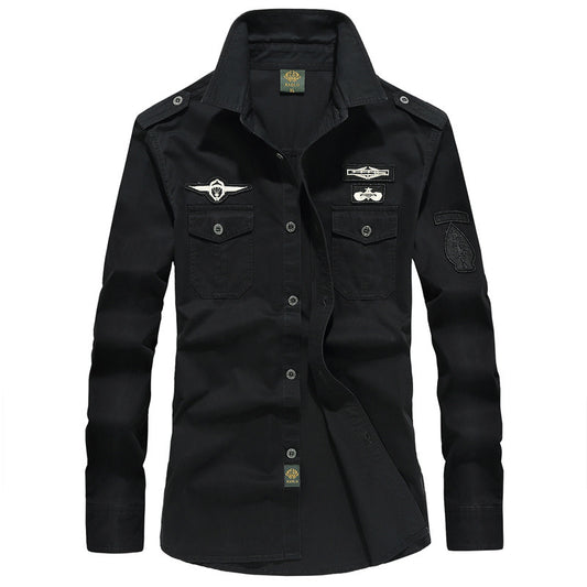 Men's Solid Color Long Sleeve Shirts